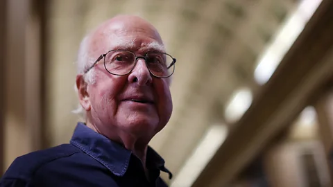 … British physicist Peter Higgs. The pair won for research on the Higgs Boson particle, discovered in 2012 during experiments on the Cern particle accelerator. (AFP/Getty Images)