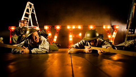 Gary Kitching, Robert Hands and Sam O’Mahoney-Adams in Northern Stage’s production of Oh What a Lovely War, 2010