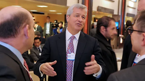 CEOs, like Jamie Dimon of JP Morgan Chase, attend Davos. (Eric Piermont/AFP/Getty Images)