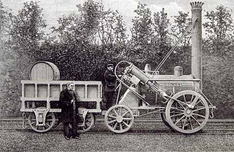  George Stephenson’s Rocket, one of the first railway engines 