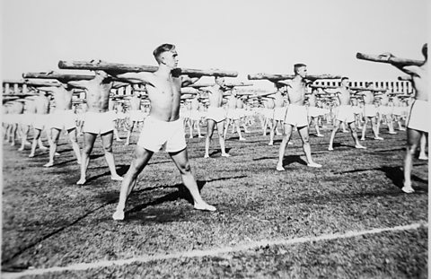 Young men took part in Hitler Youth camps    