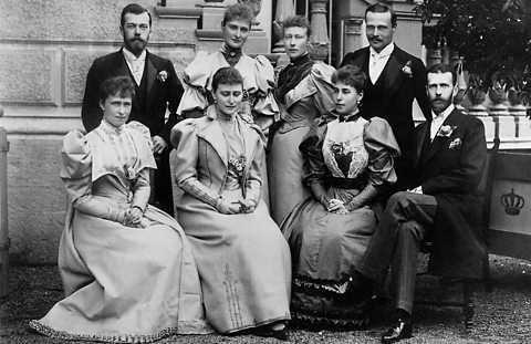 Wedding group of 19th century nobles