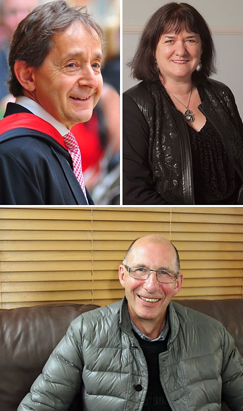 Top left: Dr Anthony Seldon. Top right:J enny Edwards CBE. Bottom: Paul Wride