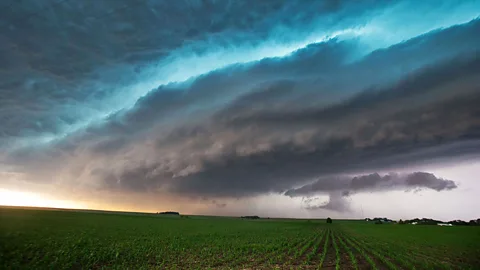 Brooding clouds roll in near West Point, Nebraska. Mid-West states saw a swathe of storms over the week. (Chris Machian, The World-Herald/AP)
