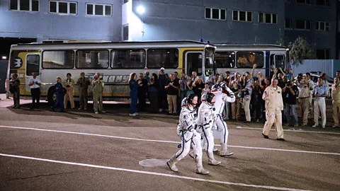 Perhaps pre-flight nerves were behind Yuri Gagarin’s last-minute toilet break; but now each mission begins with a call of nature (AFP/Getty Images)