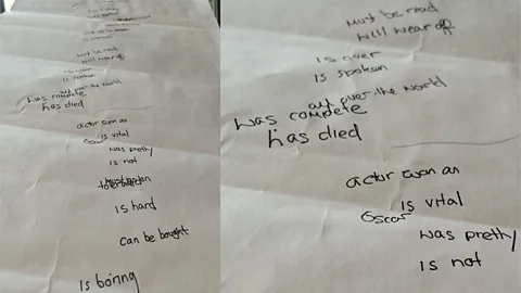 The strange stream of writing I produced during my possession (Stephen Dowling)