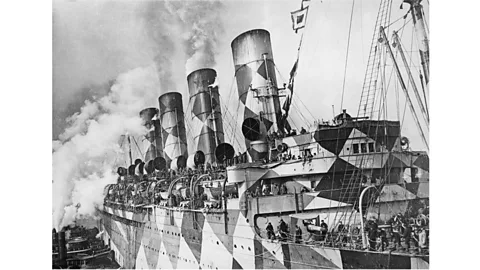The troopship USS Leviathan, 1918. (Hirz/Frederic Lewis/Archive Photos/Getty Images)