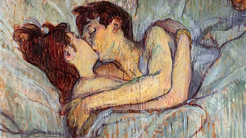 The Kiss (detail) 1892 (Henri de Toulouse-Lautrec)