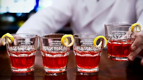 An iconic cocktail at the Sazerac Bar. (The Roosevelt Hotel)