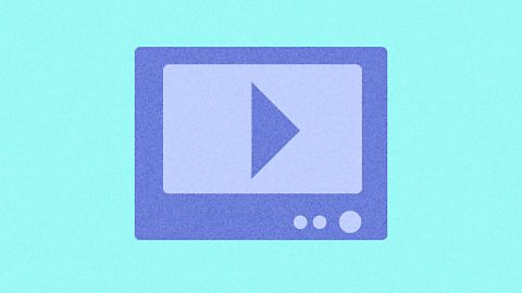 Illustration of a video player icon for KS1 computing