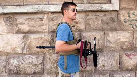 James Foley in Aleppo, Syria, in August, 2012. (Nicole Tung)
