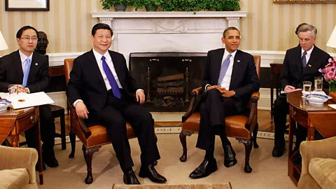 Blue is seen as the international power colour. (Chip Somodevilla/Getty)