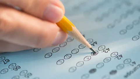 Read more: Poundstone explains how to ace exams by spotting the hidden, non-random patterns in multiple choice tests. (Getty Images)