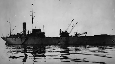 HMS Ark Royal was the first ship designed to carry aircraft internally - paving the way for aircraft carriers (Getty Images)