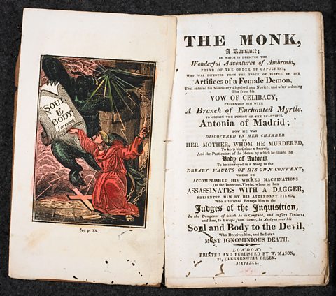 The title page of The Monk