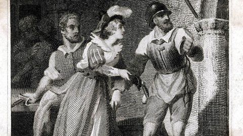 Illustration from The Mysteries of Udolpho, Ann Radcliffe's Gothic romance.