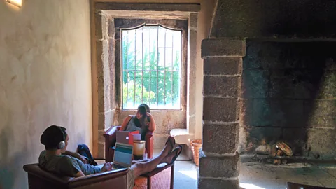 Working abroad, here in a castle, with colleagues is one Expensify perk. (Matt McNamara)