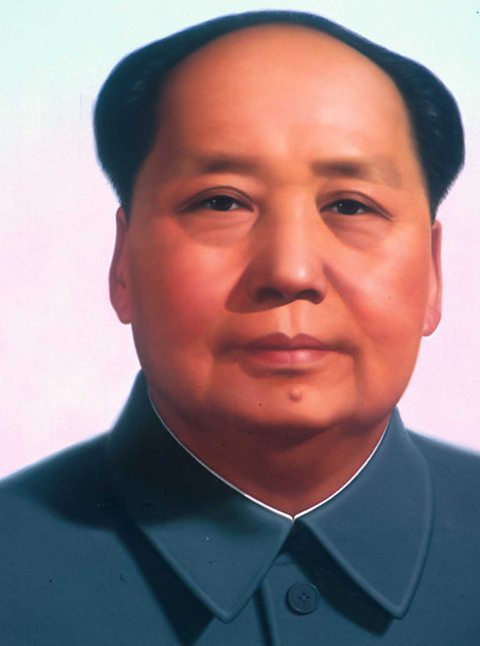 A portrait of Mao Zedong