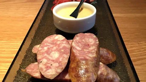 Red Apron's pickled half-smokes. (David Farley)