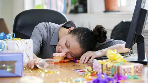 Holiday-season hangovers are responsible for lost workplace productivity. (Thinkstock)