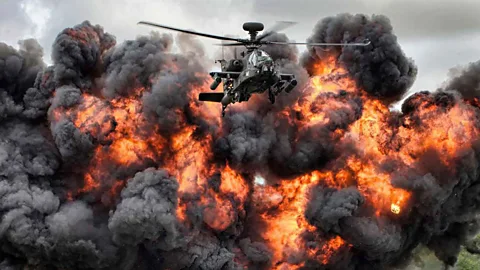 This photo of a British Army Apache helicopter and a fireball at an air show won best overall image in this year's Army Photographic Competition. (Corporal Jamie Peters /MOD)