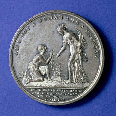 Medal commemorating the abolition of slavery in the UK