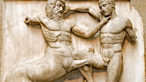 The Metopes of the Parthenon – a frieze that adorned the building’s outer wall – depicts battle between Centaurs and men (Peter Horree / Alamy)