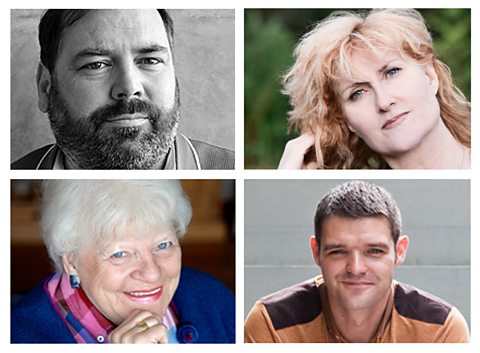 (Clockwise from top left) Gerard Carruthers - Francis Hutcheson Professor of Literature at the University of Glasgow, Eddi Reader - Singer and Songwriter, William Letford - Roofer/Poet and Ruth Wishart - Journalist.