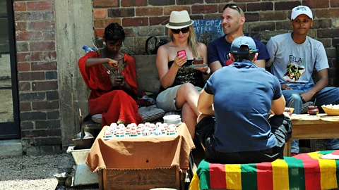 Street cafe in Johannesburg's hip Maboneng neighbourhood. (Alexander Joe/Getty)