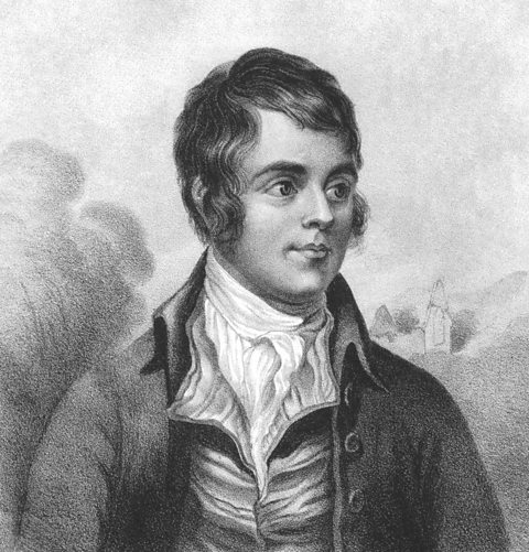 A 19th Century engraving of Robert Burns.