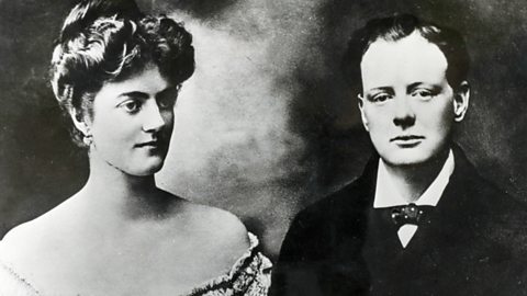 Winston Churchill pictured with fiancee Clementine a week before their wedding