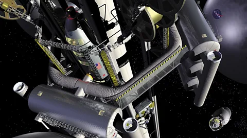 Could a space elevator one day take tourists far above the Earth? (Nasa)