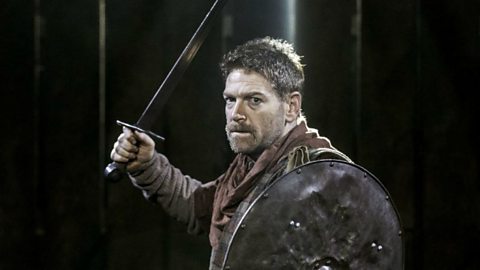 Macbeth goes into battle against Macduff