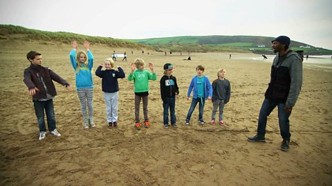 The GB surfing team demonstrate different types of waves