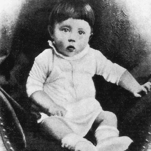 Adolf Hitler, pictured as a child circa 1889