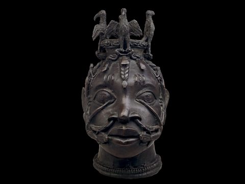  A brass head of Osun 