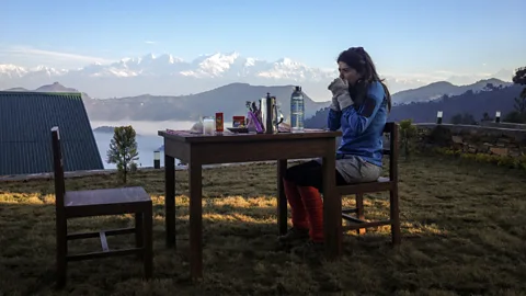Christina Ammon Table with a view at Three Mountain Lodge. (Credit: Christina Ammon)
