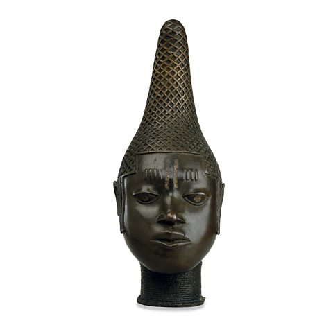 A brass head of Queen Idia