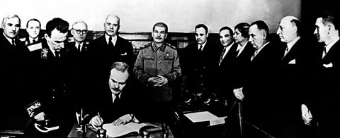 Signing of the Molotov-Ribbentrop Pact in Moscow