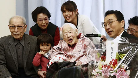 Getty Images Misao Okawa, born in 1898, was one of the few people to have lived in three centuries (Credit: Getty Images)