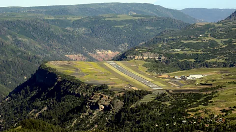 Robert Alexander/Getty Telluride’s ‘nerve-racking’ runway. (Credit: Robert Alexander/Getty)