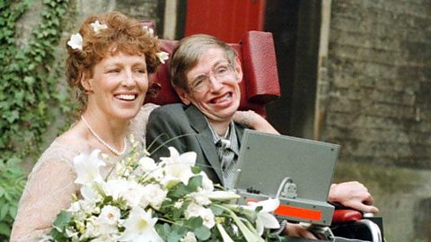 Stephen Hawking and his wife Elaine Mason.