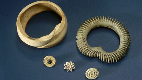 Bangles and ear studs from the Indus Valley