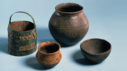 A selection of Anglo-Saxon pots