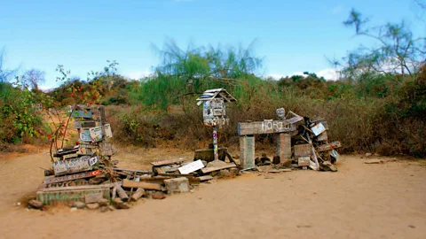 Tawny Clark A barrel-turned-makeshift-post-office. (Credit: Tawny Clark)