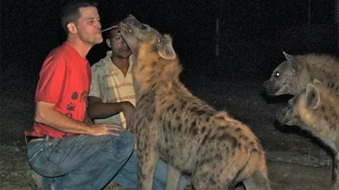 Michael Hodson Making new friends on safari. (Credit: Michael Hodson)