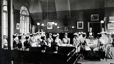 Nightingale nurses at the Florence Nightingale School of Nursing.