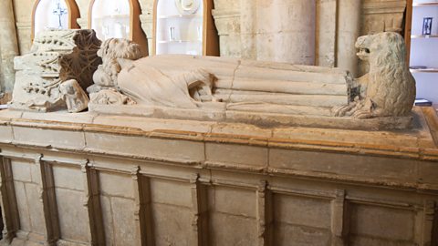 Memorial tomb for Athelstan in Malmesbury Abbey, Wiltshire