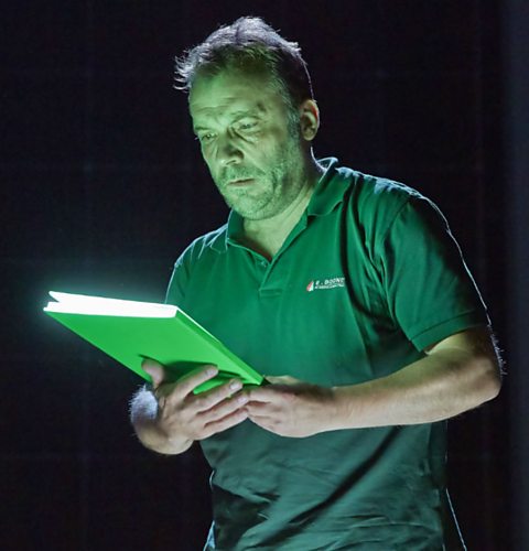 Photo from a stage production of Curious Incident of the Dog in the Night-Timeof Ed Boone