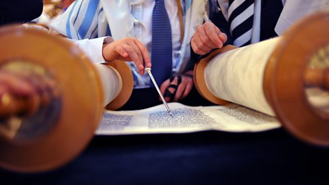 Focus image: a picture of the Torah scroll